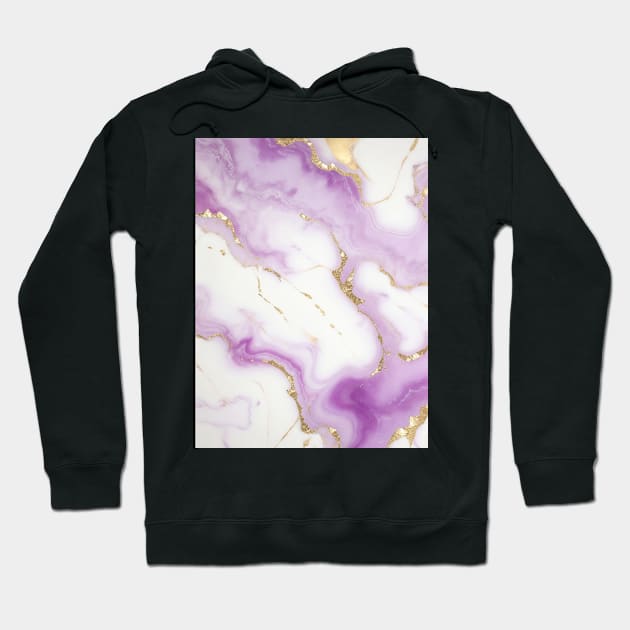 marble pastel lilac gradient Hoodie by fleurdesignart